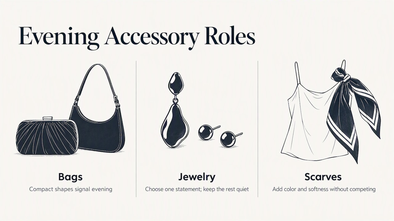 Three date night accessory categories and uses