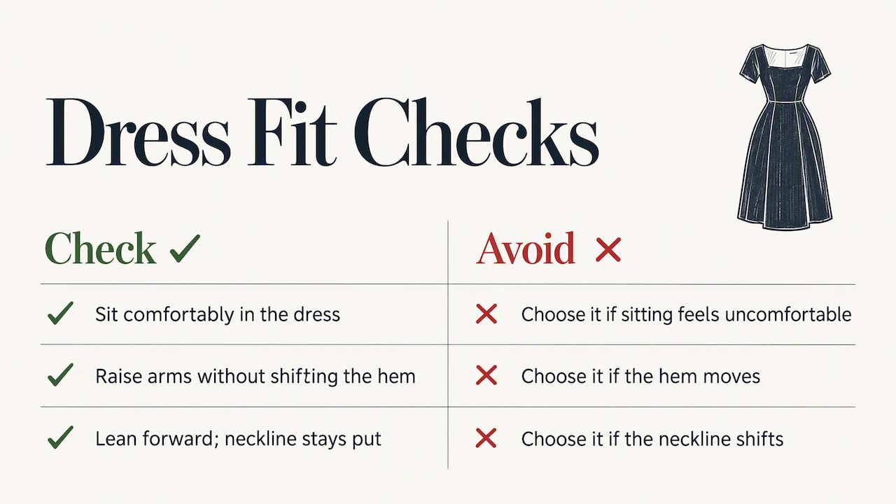 Three checks for a comfortable interview dress
