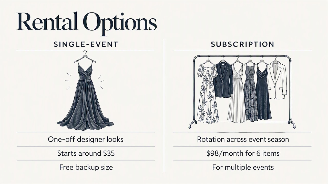 Single-event rental compared with subscription rotation