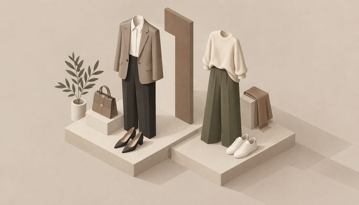 Geometric forms meet in balanced composition